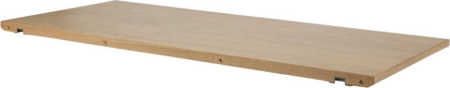 Tillægsplade til spisebord Signature Palessa hvidpigmenteret egetræsfinér 45Ã102 cm